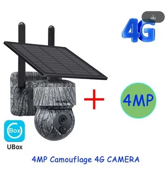 Наружная поворотная аккумуляторная 4G камера с солнечной панелью INQMEGA