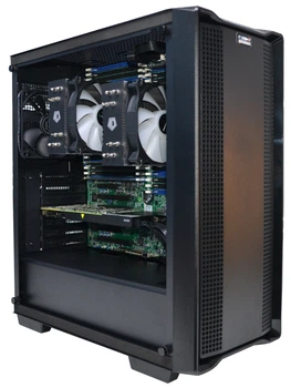 Двухпроцессорная рабочая станция PowerUp #154 Xeon E5 2680 v4 x2 / 64 GB / HDD 1 TB / SSD 256GB / NVIDIA Quadro M4000 8GB для 3D моделирования видеомонтажа рендеринга для инженеров и архитекторов