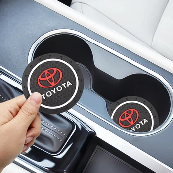 Килимки в підстаканник антиковзаючі Toyota 7см 2шт