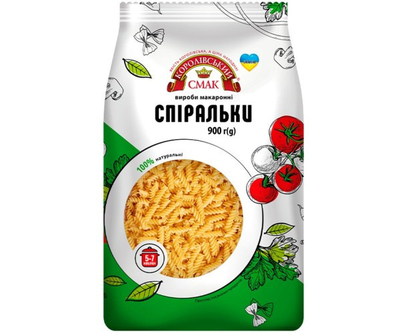 Макаронні вироби Спіральки Королівський смак 900 г