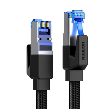 Высокоскоростной интернет кабель RJ45 Ethernet UGREEN плоский плетенный Lan сетевой кабель шнур 0.5 м