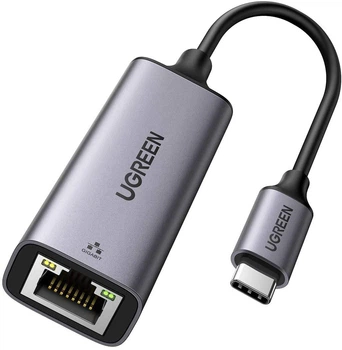 Провідний адаптер USB C - RJ45 Ethernet UGREEN Thunderbolt 3 ‎Grey (CM199)