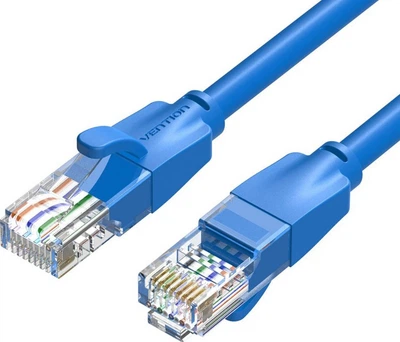 Высокоскоростной интернет кабель Vention Cat6 Ethernet сетевой шнур патч-корд 1000 Мбит/с 0.5 м Blue (IBELD)