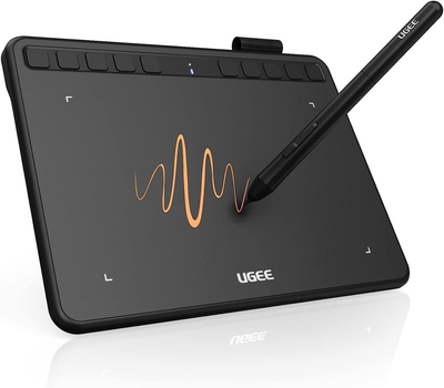 Графічний планшет UGEE S640 для малювання з функцією нахилу стілус Black (S640)