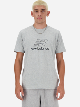 Футболка бавовняна чоловіча New Balance NBMT41906AG L Сіра (196941812595)