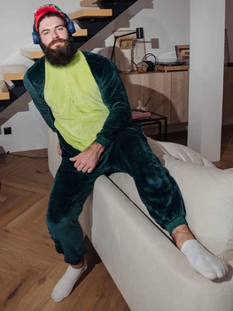 Пижама кигуруми My Kigu мужская Динозавр Дракон Зеленый размер M 155-165 см (21023411)
