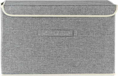 Ящик для зберігання з кришкою MBM HOME TH-07 XL Світло-сірий (TH-07 XL LIGHT GRAY)