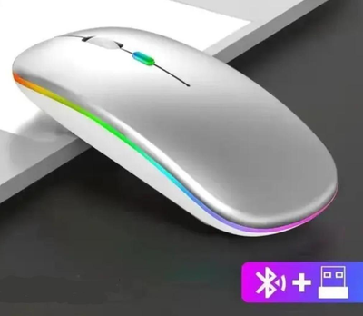 Бездротова комп'ютерна bluetooth миша Wireless Mouse на акумуляторі silver