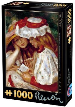 Puzzle D-Toys Pierre Auguste Renoir Dwie czytające dziewczynki 68 x 47 cm 1000 elementów (5947502870289)