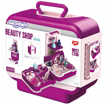 Przenośny salon piękności Woopie Beauty Shop 3 in 1 w walizce 32 elementy (5904326948006)