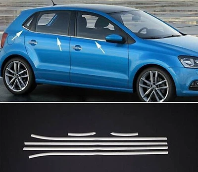 Нержавіюча окантовка скла HB (6 шт) для Volkswagen Polo 2010-2017