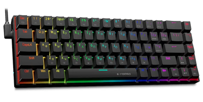 Механическая клавиатура E-YOOSO Z686 с подсветкой Hot-Swap RGB Черная