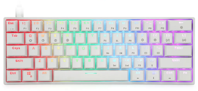 Игровая механическая клавиатура Skyloong GK61 SK61 Gateron Hot-Swap с подсветкой RGB Белая