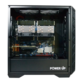 Двопроцесорна робоча станція PowerUp #459 Xeon E5 2690 v3 x2 / 32 GB / SSD 512GB / NVIDIA Quadro P2000 5GB для 3D моделювання відеомонтажу рендерингу для інженерів та архітекторів