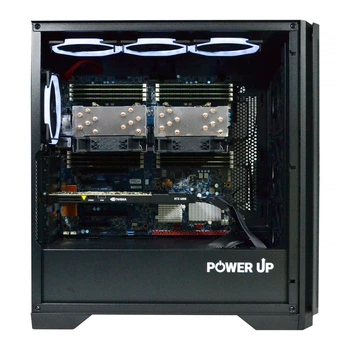 Двопроцесорна робоча станція PowerUp #455 Xeon E5 2699 v4 x2 / 64 GB / SSD 1TB / NVIDIA Quadro RTX4000 8GB для 3D моделювання відеомонтажу рендерингу для інженерів та архітекторів