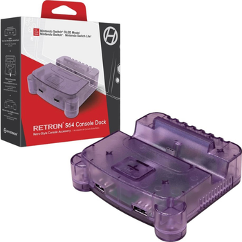 Stacja dokująca HYPERKIN RetroN S64 Console Dock Purple (0810007710495)