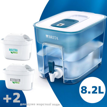 Фильтр-кувшин для жесткой воды Brita Flow 8,2 л с картриджами Maxtra Pro 1 шт + Maxtra Pro Hard Water 2 шт