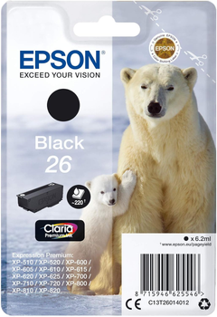 Tusz do drukarek Epson T260140 26 6.2 ml Black (C13T26014012)