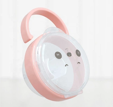 Футляр-контейнер для пустушки напівпрозорий Mommy Bag Ведмедик, рожевий