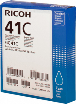 Tusz do drukarek Ricoh GC41HC Cyan (4961311866685)