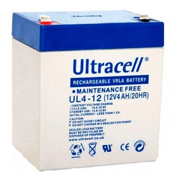 Аккумуляторная батарея Ultracell UL4-12 AGM 12V 4 Ah (90 x 70 x 101), 0.8 kg White Q10/420