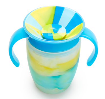 Чашка-непроливайка с ручками Munchkin Miracle 360 Tropical Swirl на 207 мл кузнечик