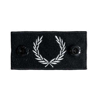 Патч Стон Айленд (Stone Island) Fred Perry Glow + 2 гудзики Чорний