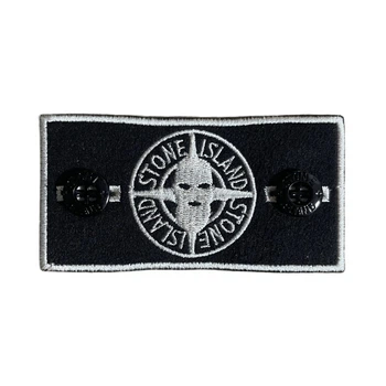 Патч Стон Айленд (Stone Island) Underground + 2 гудзики Чорний