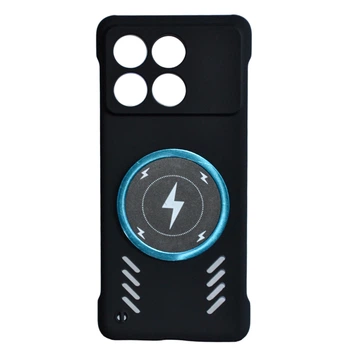 Чехол - накладка Cooling Armor No Frame для Xiaomi Poco F6 Pro 5G / Redmi K70 5G с магнитным кольцом, Black black