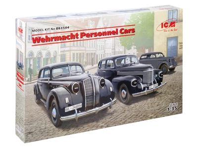 Збірна модель ICM Легкові автомобілі Вермахту Kadett K38 Saloon, Kapitan Saloon, Admiral Saloon DS 3504