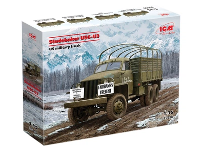 Сборная модель ICM Studebaker US6-U3, военный грузовик США 35490