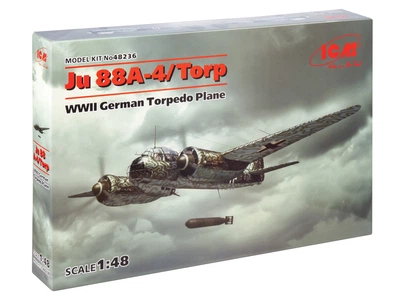 Сборная модель ICM Ju 88A-4 Torp/A-17, Немецкий торпедоносец 2 Мировой Войны 48236