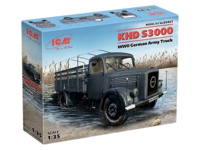 Сборная модель ICM KHD S3000, Немецкий военный грузовой автомобиль 2 Мировой войны 35451