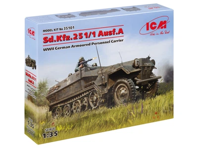 Сборная модель ICM Sd.Kfz.251/1 Ausf.A, Немецкий Бронетехніка 2 Мировой Войны 35101