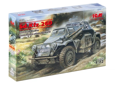 Сборная модель ICM Sd.Kfz.260, немецкий бронеавтомобиль радиосвязи 72431