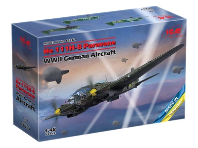 Сборная модель ICM He 111H-8 Параван, Немецкий самолет 2 СВ 48267