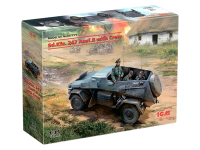 Сборная модель ICM Sd.Kfz. 247 Ausf.B с экипажем 35111