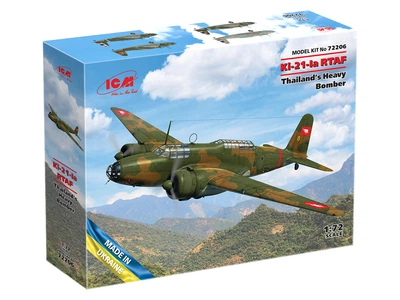 Сборная модель ICM Ki-21-Ia RTAF, таиландский тяжелый бомбардировщик 72206
