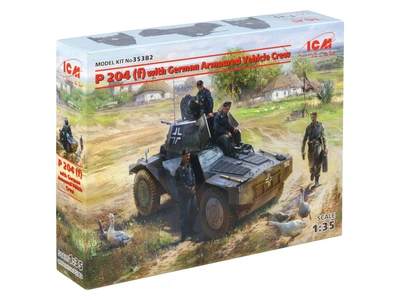 Сборная модель ICM P 204 f с немецким экипажем 35382