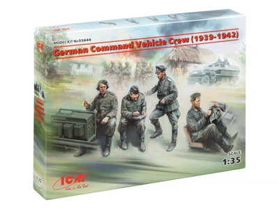 Сборная модель ICM Немецкий экипаж командной машины 1939-1942 г. 4 фигуры 35644