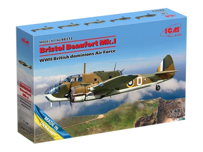Сборная модель ICM Bristol Beaufort Mk.I, ВВС Британских доминионов 2СВ 48312
