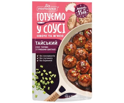 Готовим в соусе овощи и мясо. Тайский соус «Терекие грибы Шиитаке» 140 g TM Принцесса НУРИ