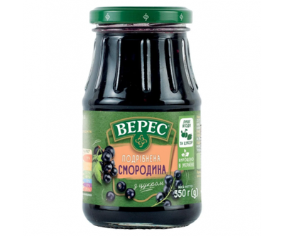 Черная смородина измельченная с сахаром с/б TM Верес 350 g