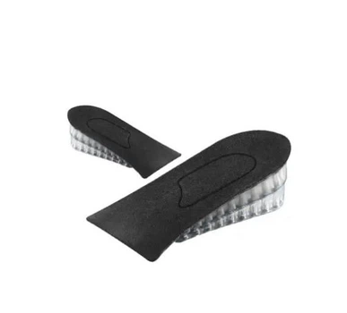 Полустельки вкладыши для увеличения роста силиконовые HM Heels на 3,5 см черные