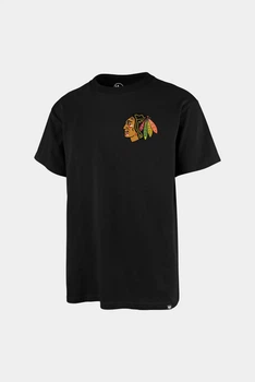 Чоловіча футболка 47 brand CHICAGO BLACKHAWKS BACKER 636667JK-FS S Чорний