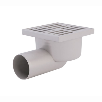 Трап для душу Kronoplast ТА5104 Ø50/90°, кутовий, 100х100 мм, сірий