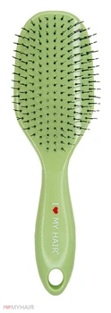 Щітка I LOVE MY HAIR SPIDER 12 рядів глянсова зелена L
