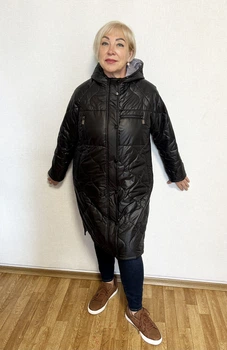 Демісезонне пальто Lady Prestige П93 56 чорне