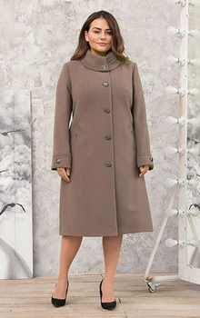 Демісезонне пальто з турецького кашеміру Lady Prestige Л614 60 беж