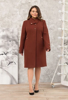 Кашемірове пальто Lady Prestige Л616 48 цегла